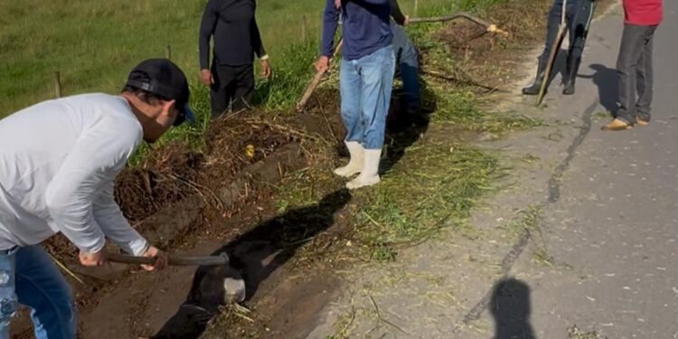 Ciclistas de Itanhém se mobilizam para limpar acostamento tomado pelo mato em direção a Batinga
