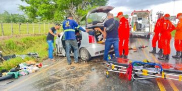 Colisão frontal na BA-290 resulta em três mortos e três feridos