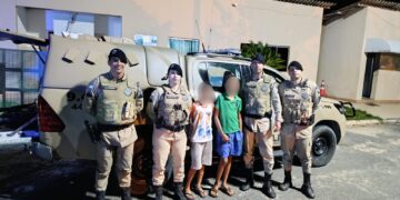 PM localiza irmãos desaparecidos após viagem de 72 km de bicicleta em Itanhém