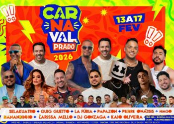 Carnaval Prado 2026 divulga programação oficial com grandes atrações nacionais e regionais