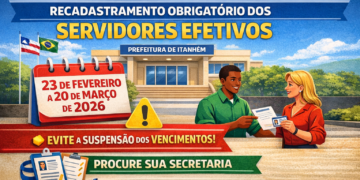 Prefeitura de Itanhém convoca servidores efetivos para recadastramento obrigatório