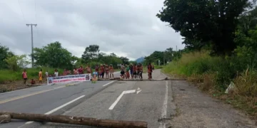 Indígenas bloqueiam BR-101 em Itamaraju durante protesto